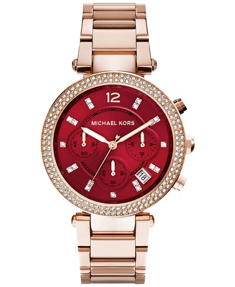 parker rose gold michael kors watch|michael kors women's parker watch.